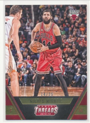 2015-16 Panini Threads Nikola Mirotic Gold Proof 14/25