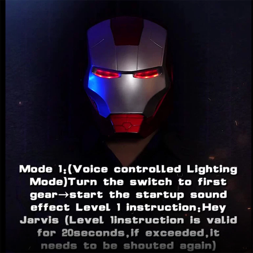 Iron Man 1:1 MK5 Helmet Touch Control Wearable Ironman Mask Avengers Cosplay - image 3 of 4