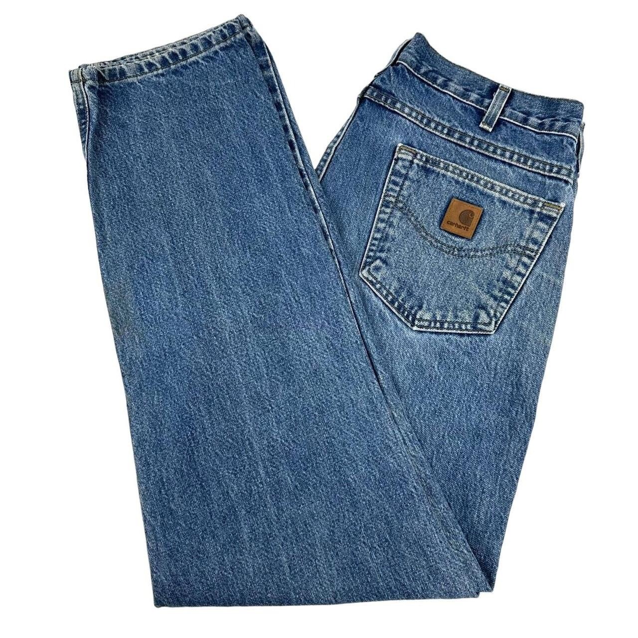 Vintage Carhartt B18 DST Jeans W36 L32, Traditional Fit, Washed Blue (R+TJ604)