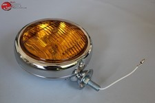 5 Small Chrome Amber Glass Fog Light Lamp 12 Volt Custom Car Pickup Truck