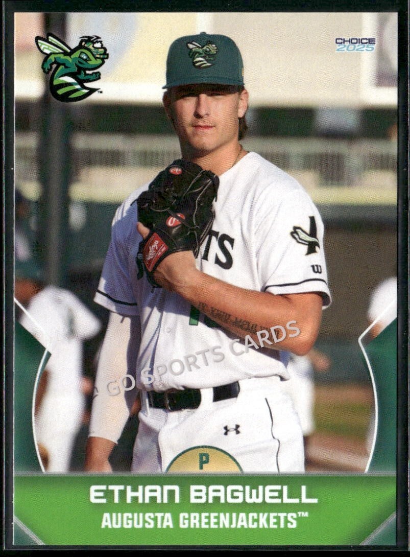 2025 Augusta GreenJackets Ethan Bagwell RC Rookie Braves Minor