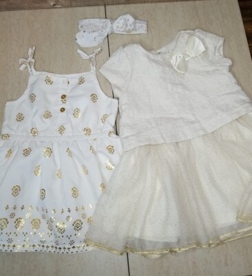 gold baby dress 3-6 months Made in Italy! Michelina Bimbi Girls' Couture Gold Shimmer Dress and B –  Sara's Children's Boutique