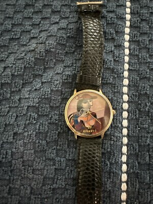Vp Art Picasso Qz Portrait Dark Blue Dial Round Ladies Watch Texted And Works Vp Art Picasso Qz Portrait Dark Blue Dial Round Ladies Watch  main image 3