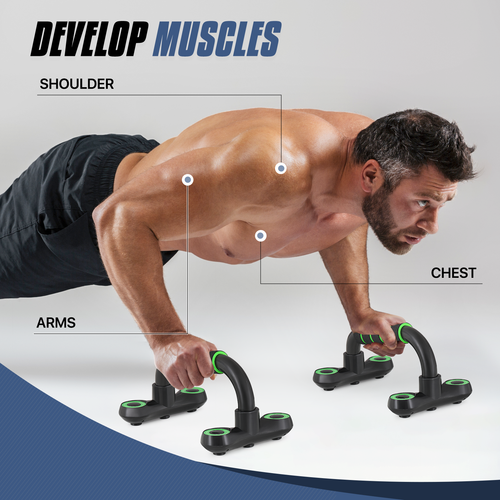 2 PCS Push Up Bars Stand Foam Handle Fitness Workout Arm Chest Strenth Training - Picture 6 of 11