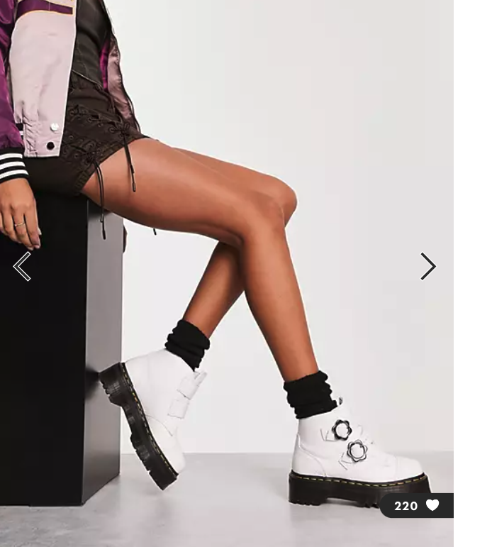 Dr. Martens DEVON FLOWER LEATHER PLATFORM BOOTS MSRP $240 Soft