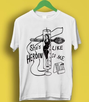 Heroin t-shirt, cotton, white shirt, gift for fan, unisex t-shirt