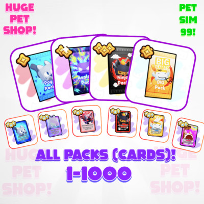 PS99 Cards & Packs ! - Pet Simulator 99 - PS99 - CHEAP &  Fast Delivery!