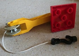 LEGO DUPLO - RED YELLOW BLACK GREY CRANE - DELUXE TRAIN 10508 - VINTAGE