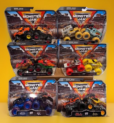 NEW MONSTER JAM SPINMASTER 2 pc DIECAST 1:64 TRUCKS SET SERIES 27 & 29 U PICK!