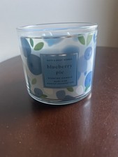 Bath Body Works BLUEBERRY PIE 3 Wick 14.5 oz Candle no Lid
