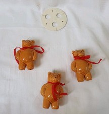 ❀��❀ VINTAGE STUDIO CERAMIKA Ceramiczne TRZY MISIE Ozdobne WISZĄCE MOBILNE