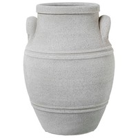 DRW Tischvase Mit Keramikgriffen, Sandgrau, 27 X 27 X 40 Cm