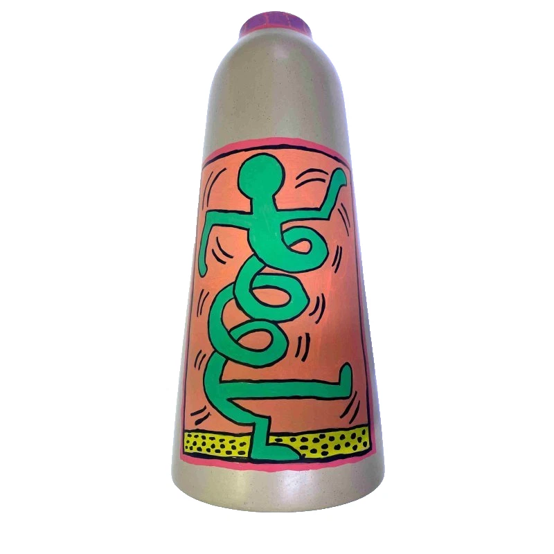 KEITH HARING: KERAMIK-VASE ORIGINAL BEMALT-SIGNIERT VON HARING 1982-KEIN DRUCK!! - Bild 2 von 4