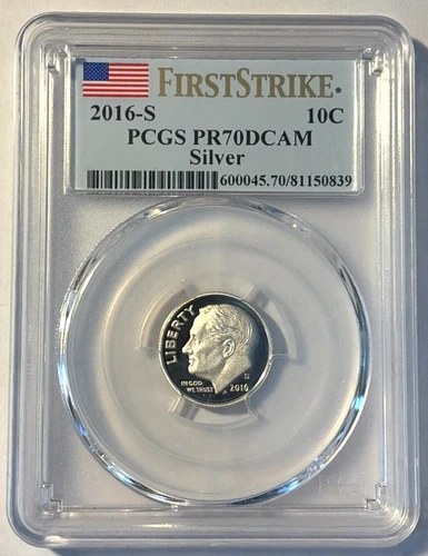 2016s Roosevelt Silver Proof Dime, PR70DCam PCGS, First Strike!, Free Shipping!