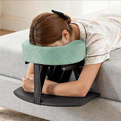 Adjustable Massage Headrest with Arm Rest for Home Recovery - Green