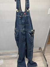 Dickies Bib Overalls Mens 36x34 Blue Relaxed Fit Denim Overalls Workwear.