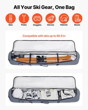 Snowboard Bag, Up to 65 in/165 cm, Padded Skis  Snowboards Bag for Air Travel,