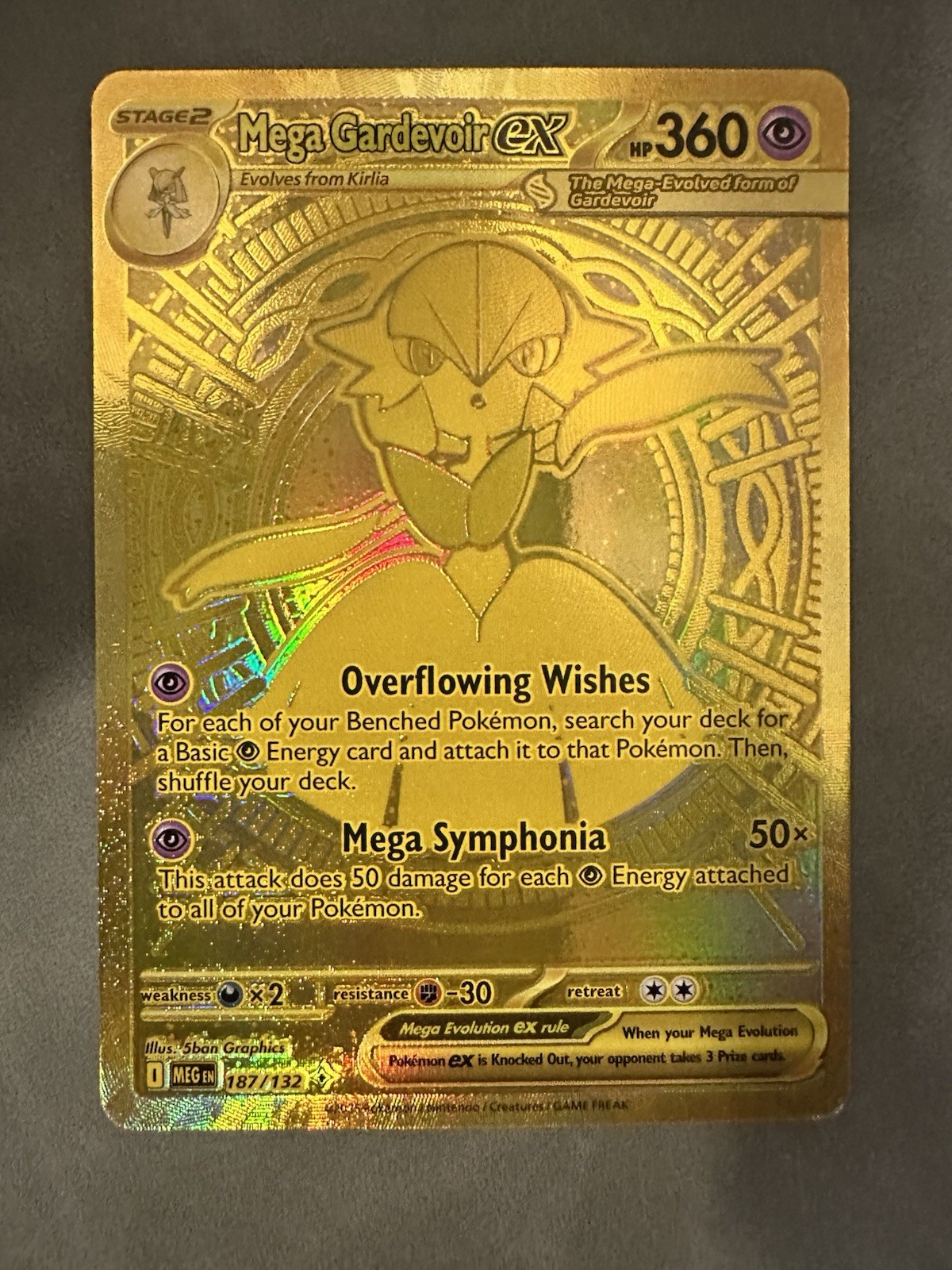 Mega Gardevoir ex 187/132 Me01: Mega Evolution Holo