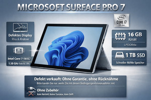 💻 Microsoft Surface Pro 7 | 1866 | i7 10th | 16/ 1TB Tablet PC ❌Display Riss❌