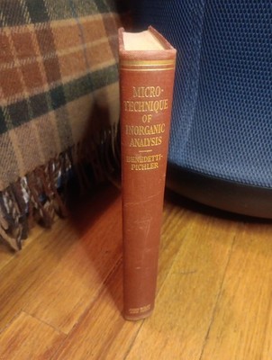 Vintage 1940s Microtechnique of Inorganic Analysis vtg HC 1st Edition Book