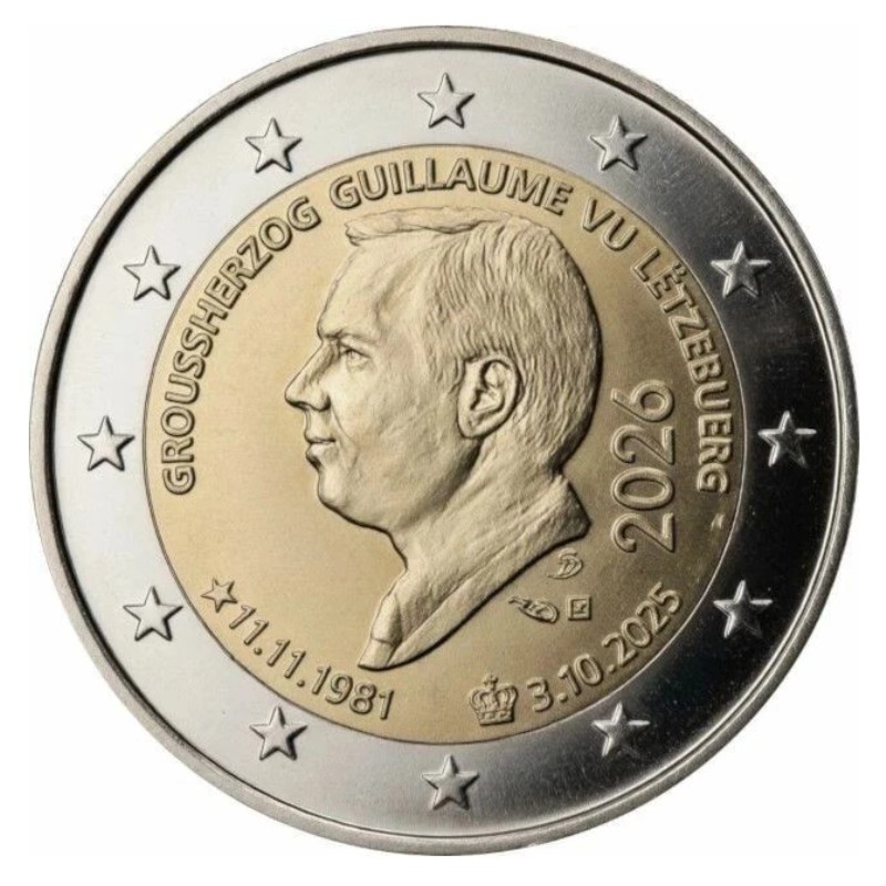 2 euros commémorative Luxembourg 2026 - Fête du Grand-Duc.