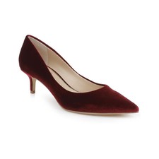 Women's Jewel Badgley Mischka Enola Velvet Pumps Bordeaux Velvet