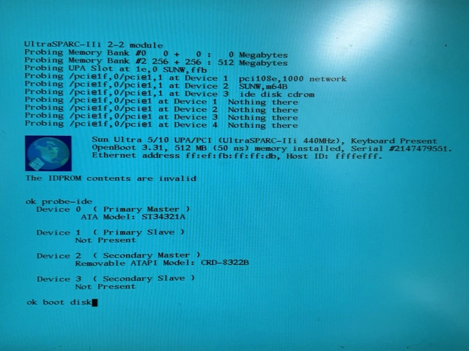 SUN Ultra 10 440MHz CPU 512MB Memory 4GB HDD 32X CD FD, Bootable, Tested - Image 2 of 4