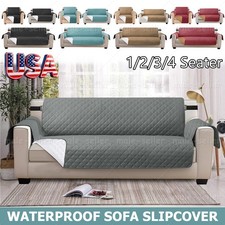 1/2/3 Seater Quilted Couch Sofa Cover Waterproof Pet Dog Mat Protector Slipcover
