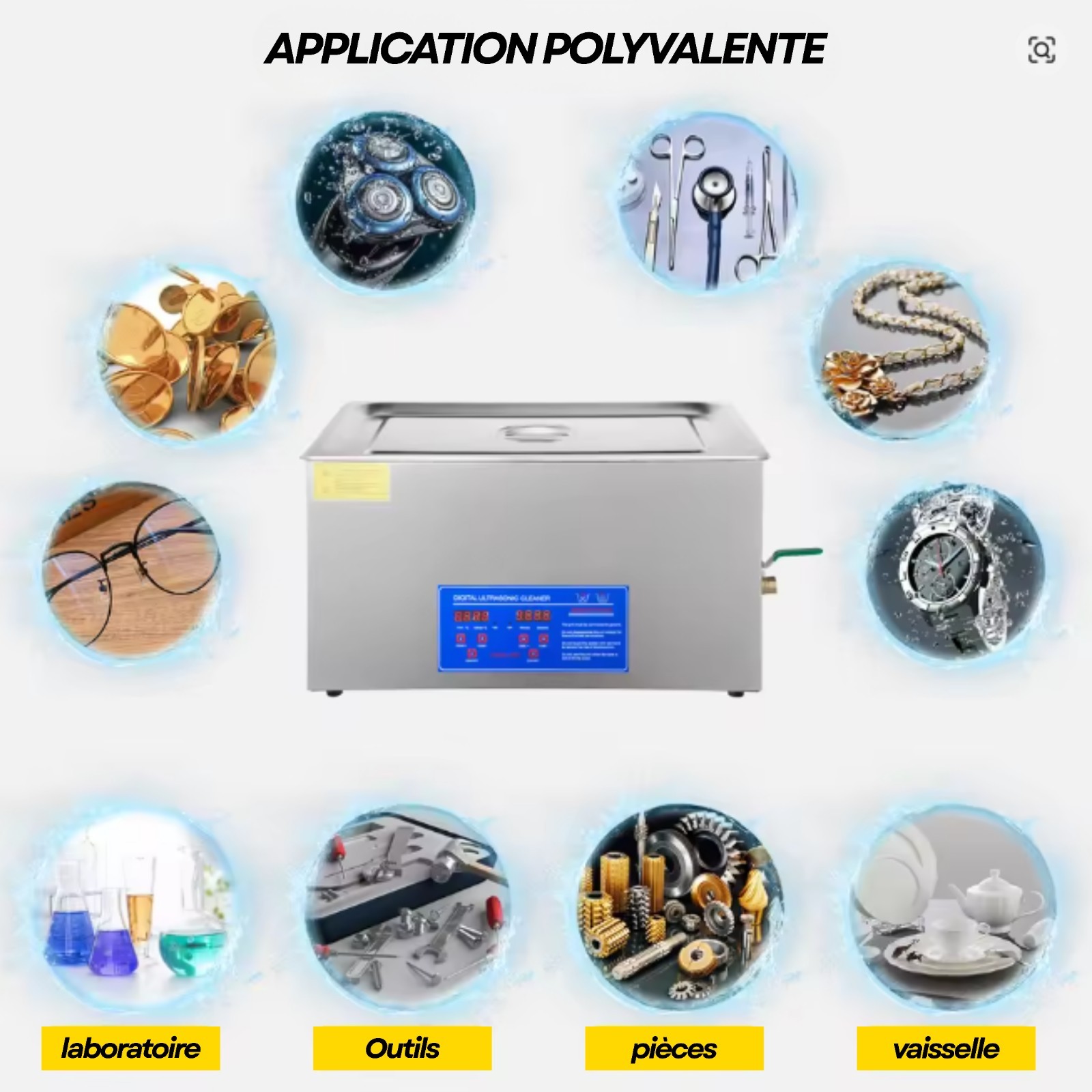 Nettoyeur ultrasons Inox SUS304 haute précision pour l'orfèvrerie et l'horlogerie fine - 2