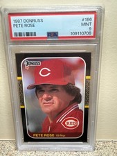 1987 Donruss #186 Pete Rose, PSA 9 MINT