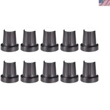 Easy Install White Knob Set - 10PC for 6mm Shaft Effect Pedals & Amplifiers