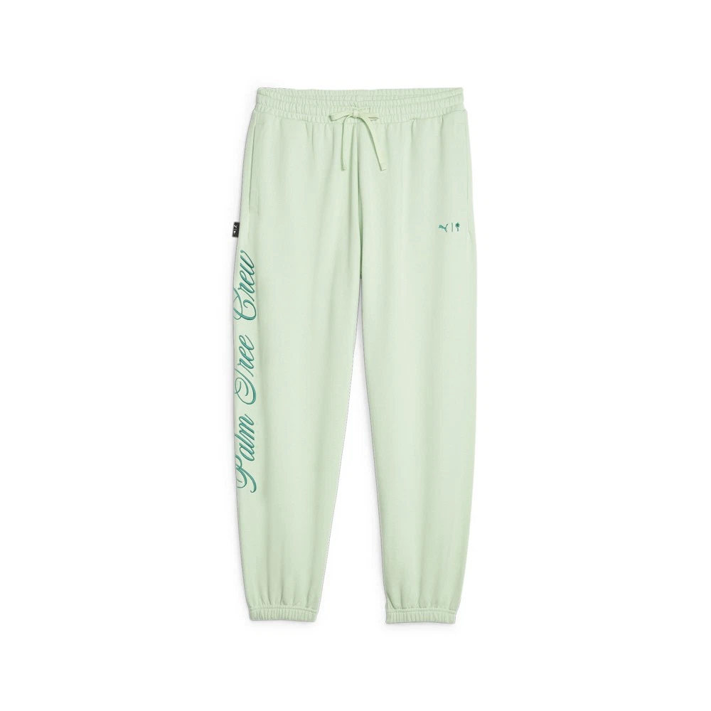 Felpa PUMA Palm X Ptc uomo verde casual fondo sportivo 62229732