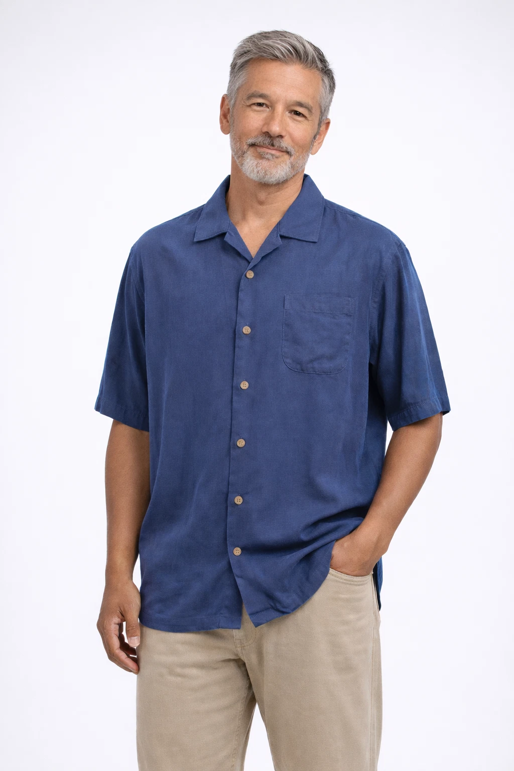 Tommy Bahama 100% Silk Camp Shirt Men’s Medium Navy Blue Short Sleeve
Opens in a new window or tab