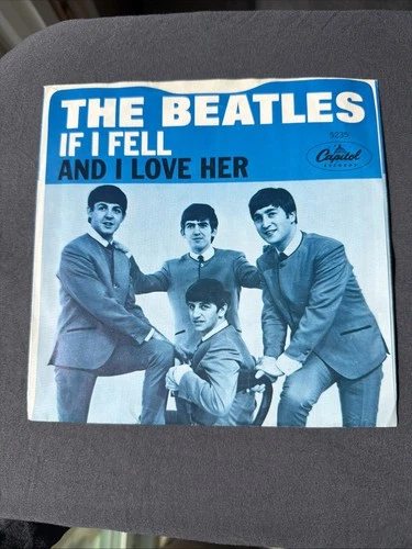 Beatles and I Love Her If I Fell VTG 45 Single Record