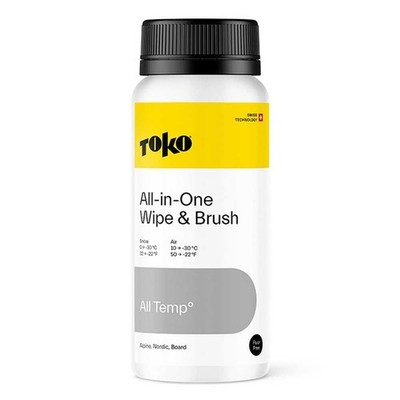 TOKO AllinOne Wipe & Brush  Ski & Snowboard Wax Wipe & Brush  No Iron Needed ...