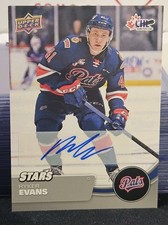 21-22 Upper Deck CHL Ryker Evans SP Stars Autographed 🚨🚨🚨 Seattle Kraken 
