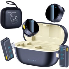 Wireless Lavalier Microphone for iPhone/Android, 200ft Range, Mini Microphone...