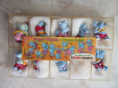 Ferrero Kinder Eggs Joy Surprise Fitness Hippos Collectible Miniatures Authentic