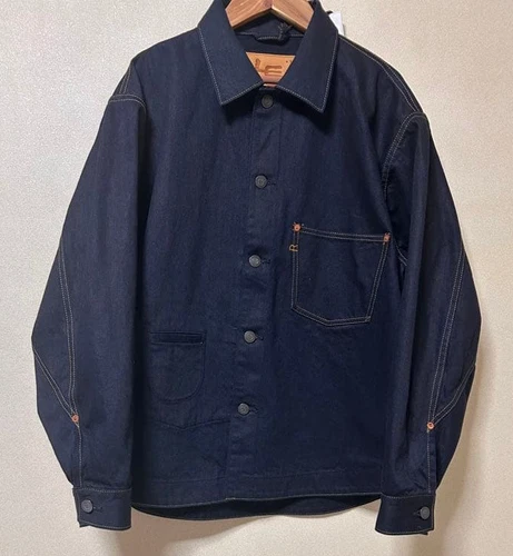 45R 45rpm Dark Indigo Denim Blouson 908 Jacket Light Weight Denim Cotton MINT image 13