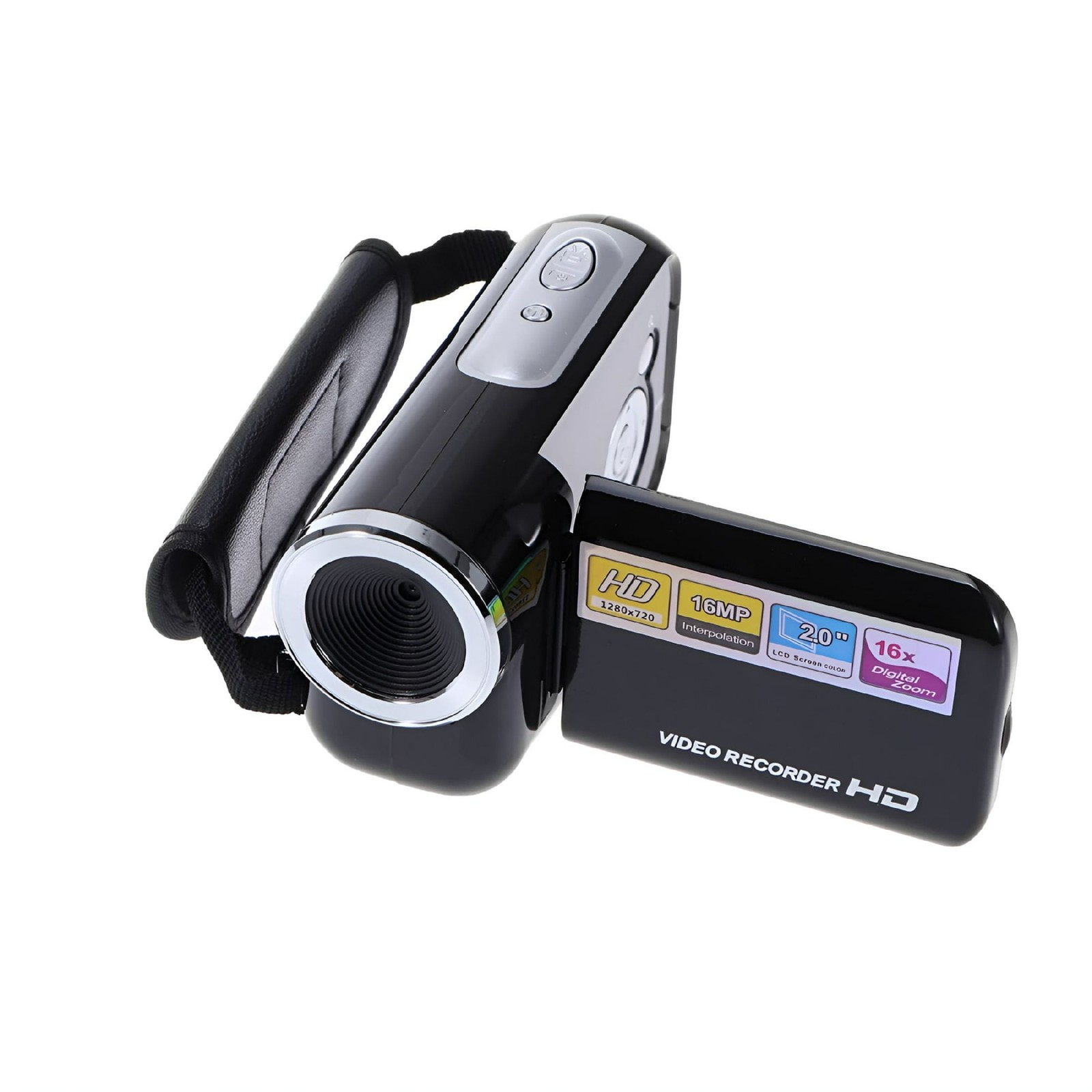 GJX Mini 16 Million Pixels Digital Video DV Camcorder, Black - Portable