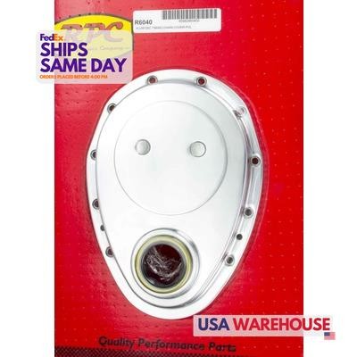 Racing Power R6040, One Polished Aluminum Sbc Alum Timing Cover Polished Perform