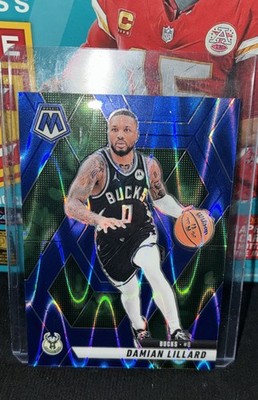 2024-25 Panini Mosaic - Damian Lillard #155 Seismic Blue Mosaic Prizm /149