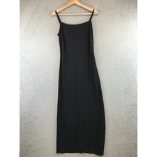 Vintage Ann Taylor Black Spaghetti Strap Maxi Slip Dress Size 6