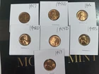 wheat pennies lot Of 7 VF Wheat Pennie’s