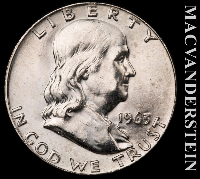 1963-D Franklin Half Dollar - Choice Gem Brilliant Uncirculated Lustrous  #L4893