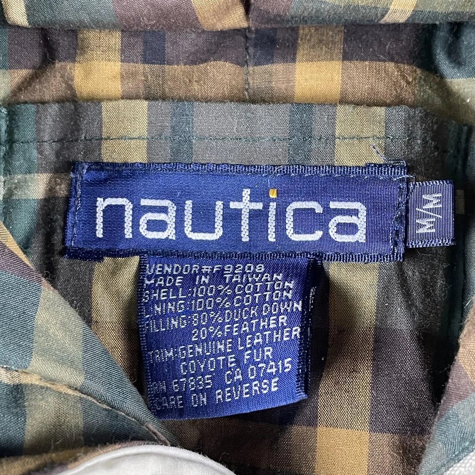 Chaqueta Nautica De Colección Para Hombre Grande Con Capucha Parka Plumón de Ganso Forrada con Plumas Años 90 Foto 2 de 4