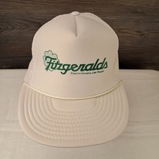 Vintage Trucker Hat Cap Fitzgeralds Casino Las Vegas, White, Rope