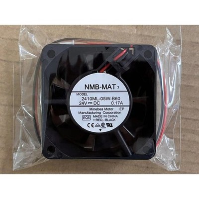 1 PCS NMB-MAT Fan 2410ML-05W-B60 DC 24V 0.17A 6025 6cm 2 Pin