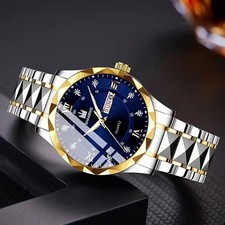 Reloj de cuarzo de lujo para hombre clásico esfera redonda informal moda elegante reloj Gi