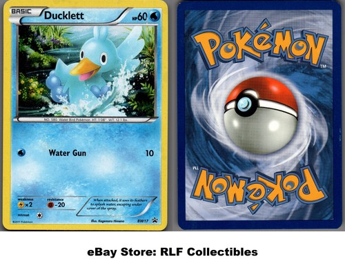 2011 Pokemon, Black & White Promos, #BW17 Ducklett, Holo Black Star Promo (b)